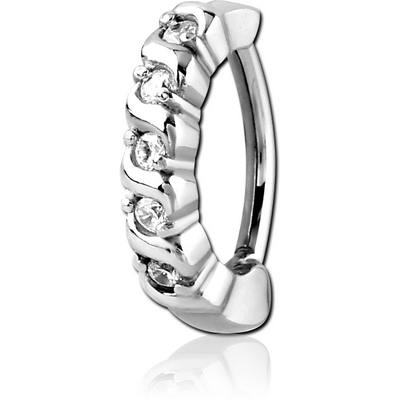 SURGICAL STEEL JEWELLED BELLY CLICKER