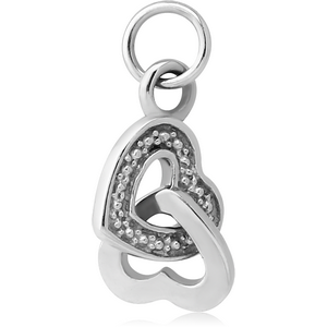 SURGICAL STEEL CHARM - ENTANGLED HEARTS