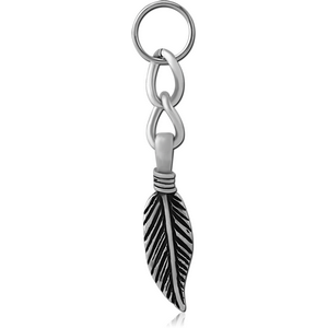 SURGICAL STEEL CHARM - FEATHER