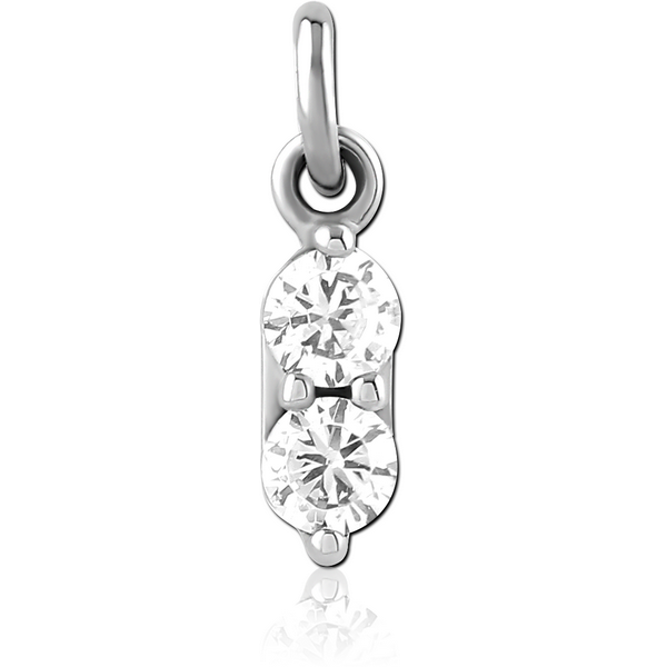SURGICAL STEEL JEWELLED CHARM