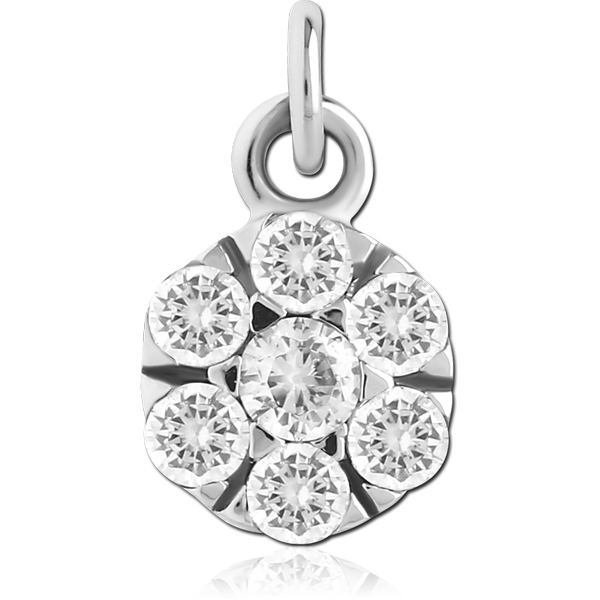 SURGICAL STEEL JEWELLED CHARM