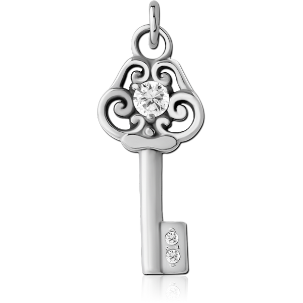 SURGICAL STEEL JEWELLED CHARM