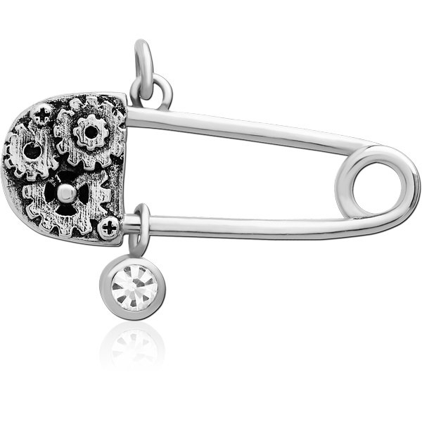 SURGICAL STEEL JEWELLED CHARM