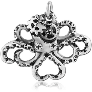SURGICAL STEEL CHARM - SQUID STEAMPUNK