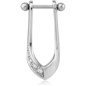 SURGICAL STEEL JEWELLED CARTLAGE SHIELD - LEFT