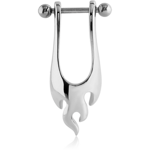SURGICAL STEEL CARTILAGE SHIELD - FLAME