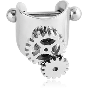SURGICAL STEEL CARTILAGE SHIELD - STEAMPUNK