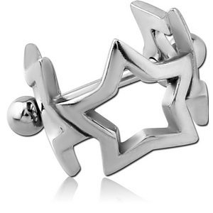 SURGICAL STEEL CARTILAGE SHIELD - STARS