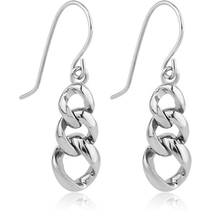 SURGICAL STEEL EARRINGS PAIR - THREE JOINTS