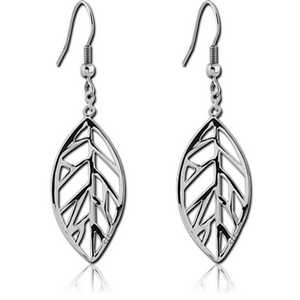 SURGICAL STEEL EARRINGS PAIR - LEAF