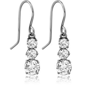 SURGICAL STEEL JEWELLED EARRINGS