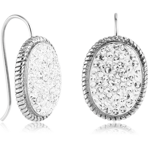 SURGICAL STEEL CRYSTALINE JEWELLED EARRINGS PAIR