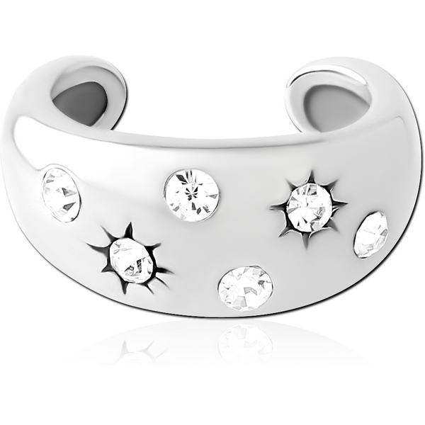 SURGICAL STEEL JEWELLED EAR CUFF