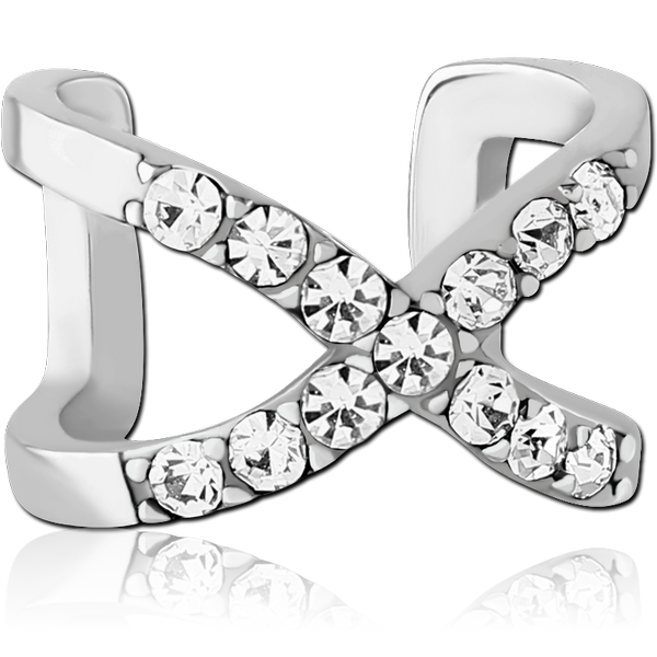 SURGICAL STEEL JEWELLED EAR CUFF