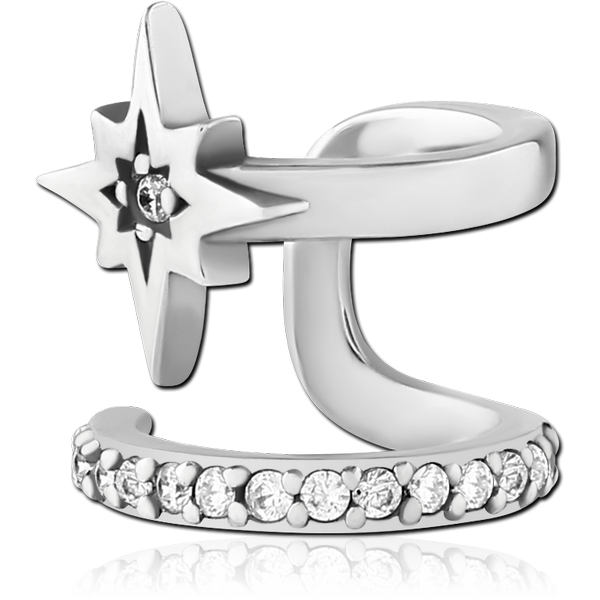SURGICAL STEEL JEWELLED EAR CUFF
