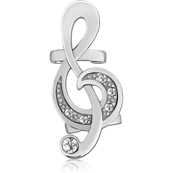 SURGICAL STEEL JEWELLED EAR CUFF