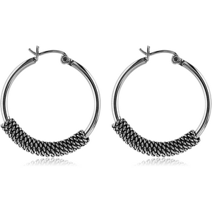 SURGICAL STEEL WIRE HOOP EARRINGS