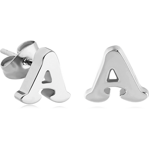 SURGICAL STEEL EAR STUDS PAIR - A