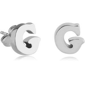 SURGICAL STEEL EAR STUDS PAIR - G