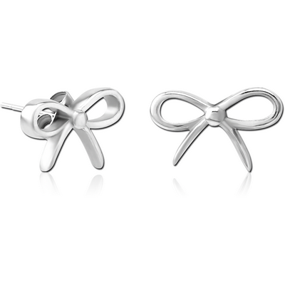 SURGICAL STEEL EAR STUDS PAIR - BOW