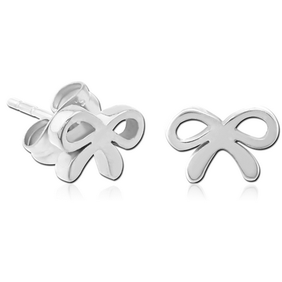 SURGICAL STEEL EAR STUDS - BOW