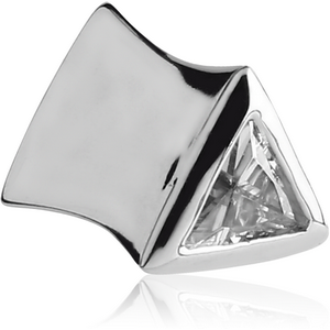 SURGICAL STEEL JEWELLED FLARED TUNNEL - TRIANGLE