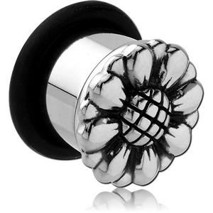SURGICAL STEEL SINGLE RIDGED TUNNEL - FLOWER