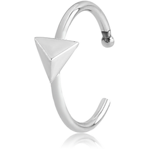 SURGICAL STEEL OPEN NOSE RING - TRIANGLE