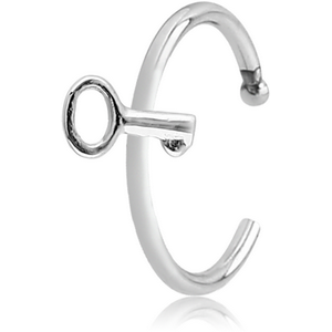 SURGICAL STEEL OPEN NOSE RING - KEY