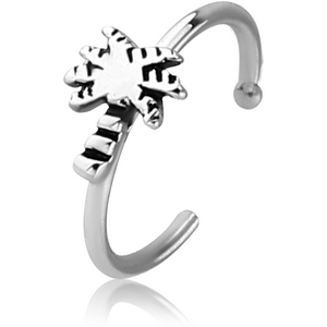 SURGICAL STEEL OPEN NOSE RING - TREE