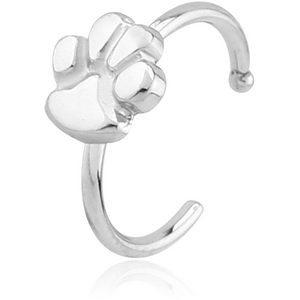 SURGICAL STEEL OPEN NOSE RING - PAW