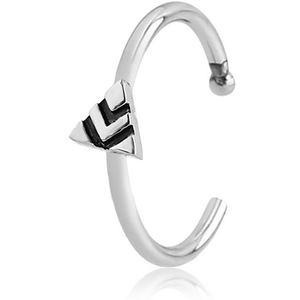 SURGICAL STEEL OPEN NOSE RING - TRIANGLE