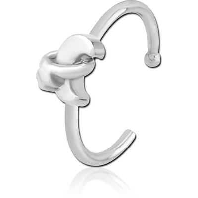 SURGICAL STEEL OPEN NOSE RING - ANNULAR ECLIPSE AND STAR