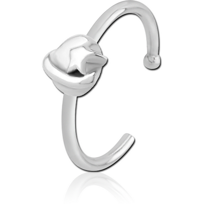 SURGICAL STEEL OPEN NOSE RING - EYE STAR