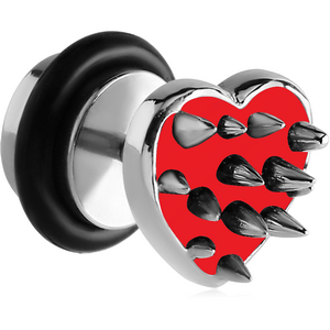 SURGICAL STEEL SPIKE THORN ENAMEL FAKE PLUG