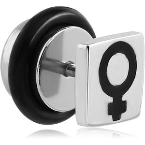 SURGICAL STEEL FAKE PLUG - FEMALE SIGN