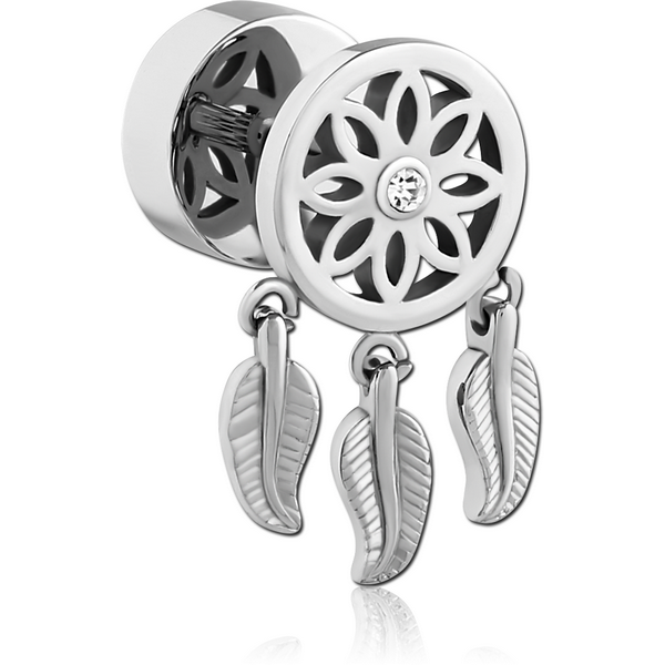 SURGICAL STEEL JEWELLED FAKE PLUG