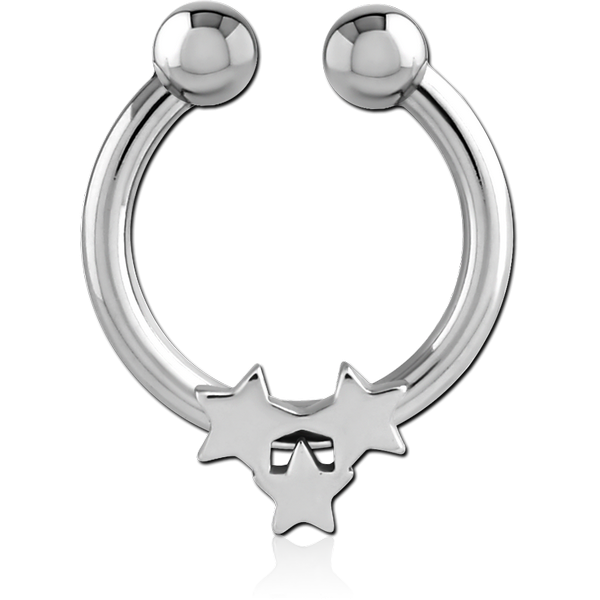 SURGICAL STEEL FAKE SEPTUM RING -SATRS
