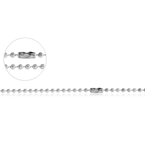STAINLESS STEEL DIAMOND CUT BALL NECK CHAIN 50CMS*2.4MM