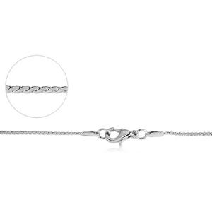 STAINLESS STEEL SERPENTINE NECK CHAIN 45CMS