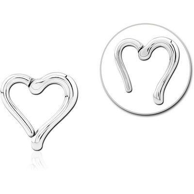 SURGICAL STEEL HINGED CLICKER - HEART
