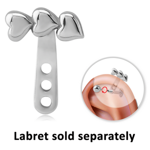 SURGICAL STEEL HELLIX WRAP - TRIPLE HEART
