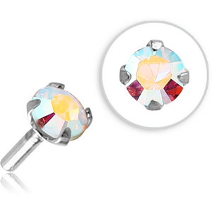 SURGICAL STEEL JEWELLED PUSH FIT ATTACHMENT FOR BIOFLEX INTERNAL LABRET - ROUND