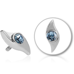 SURGICAL STEEL JEWELLED PUSH FIT ATTACHMENT FOR BIOFLEX INTERNAL LABRET - PROPELLER