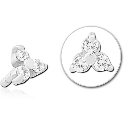 SURGICAL STEEL JEWELLED PUSH FIT ATTACHMENT FOR BIOFLEX INTERNAL LABRET