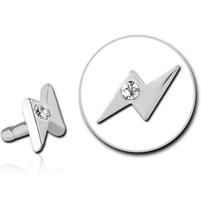 SURGICAL STEEL JEWELLED PUSH FIT ATTACHMENT FOR BIOFLEX INTERNAL LABRET - THUNDER