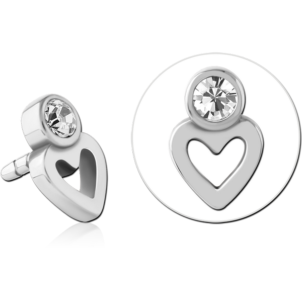 SURGICAL STEEL JEWELLED PUSH FIT ATTACHMENT FOR BIOFLEX INTERNAL LABRET