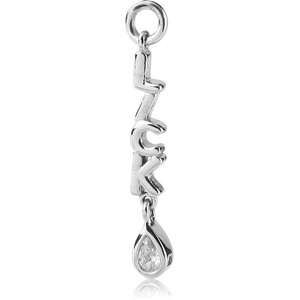 SURGICAL STEEL ATTACHMENT FOR INTIMATE PIERCING - LICK AND 2MM PEAR