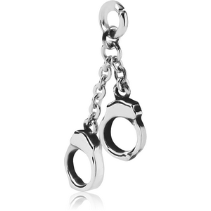 SURGICAL STEEL ATTACHMENT FOR INTIMATE PIERCING - HANDCUFFS