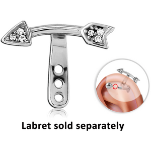 SURGICAL STEEL JEWELLED HELIX WRAP - ARROW